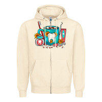 Sandshell Dentist Coffee Zipper Hoodie - FaDigitalArtStudio