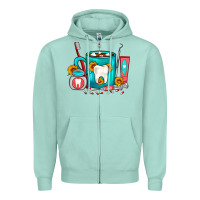 Seafoam Dentist Coffee Zipper Hoodie - FaDigitalArtStudio
