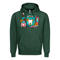 Sports Green Dentist Coffee Zipper Hoodie - FaDigitalArtStudio