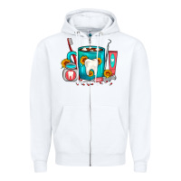 White Dentist Coffee Zipper Hoodie - FaDigitalArtStudio