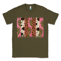 Army Green cactus leopard cowhide brush stroke Classic Tee - Artiststas