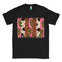 Black cactus leopard cowhide brush stroke Classic Tee - Artiststas
