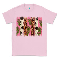 Bubblegum Pink cactus leopard cowhide brush stroke Classic Tee - Artiststas