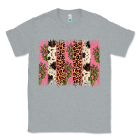 Heather Grey cactus leopard cowhide brush stroke Classic Tee - Artiststas