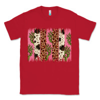 Red cactus leopard cowhide brush stroke Classic Tee - Artiststas