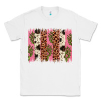 White cactus leopard cowhide brush stroke Classic Tee - Artiststas