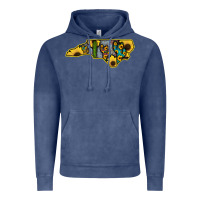 Vintage Denim Western North Carolina Map Sunflower Vintage Hoodie - Bettercallsaul