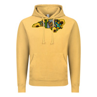 Vintage Mustard Western North Carolina Map Sunflower Vintage Hoodie - Bettercallsaul
