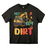 Asphalt just a boy who loves dirt Heavy Core Tee - MaliasSmallBusiness