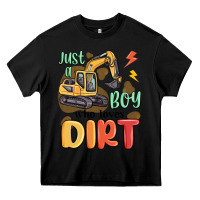 Black just a boy who loves dirt Heavy Core Tee - MaliasSmallBusiness