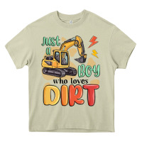 Mossy just a boy who loves dirt Heavy Core Tee - MaliasSmallBusiness
