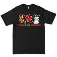 Black peace love snowman Premium Tee - NancyCooperArtShop
