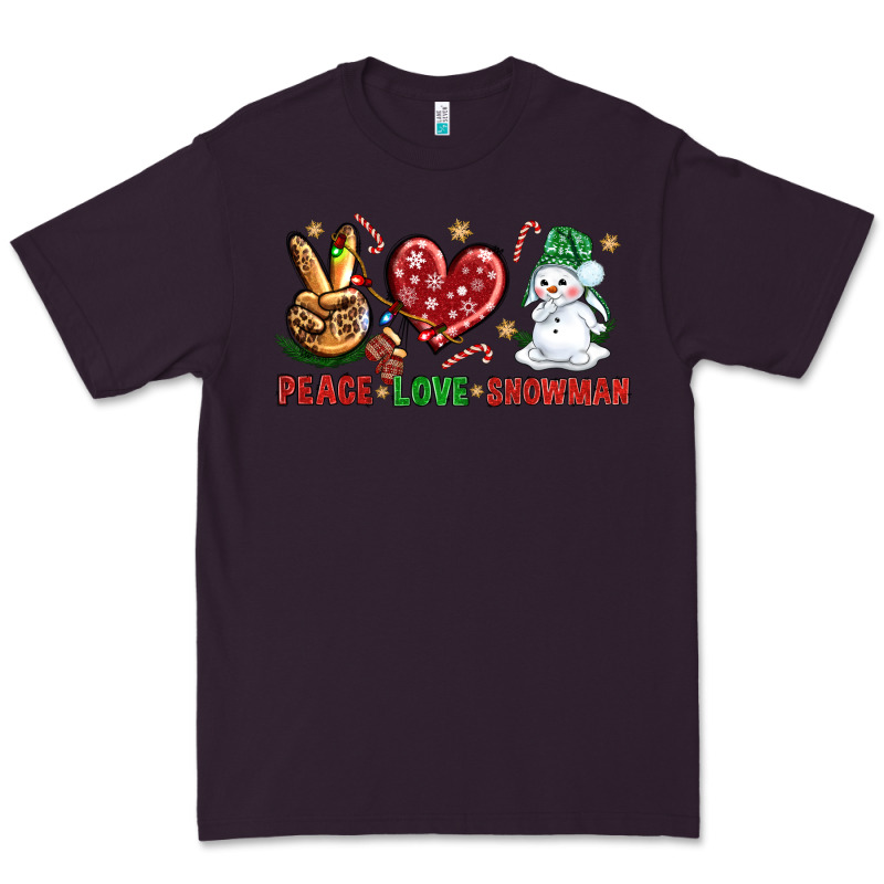 Peace Love Snowman Premium Tee by NancyCooperArtShop | Teevron