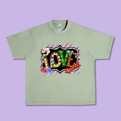 Love Frame Digital Valentines Day Urban Heavy Tee Designed By Bettercallsaul