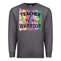 Charcoal Heather Teacher of a warrior Premium Sweatshirt - CowhideDigitalArt