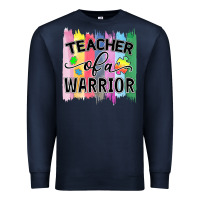 Navy Teacher of a warrior Premium Sweatshirt - CowhideDigitalArt
