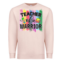 Pale Pink Teacher of a warrior Premium Sweatshirt - CowhideDigitalArt