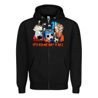 Black It's Game Day Y'all Soccer Coffee Cups Zipper Hoodie - FaDigitalArtStudio