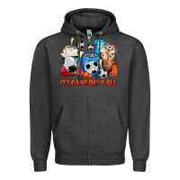 Charcoal Heather It's Game Day Y'all Soccer Coffee Cups Zipper Hoodie - FaDigitalArtStudio