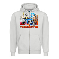 Dove Grey It's Game Day Y'all Soccer Coffee Cups Zipper Hoodie - FaDigitalArtStudio