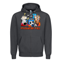 Smoke It's Game Day Y'all Soccer Coffee Cups Zipper Hoodie - FaDigitalArtStudio