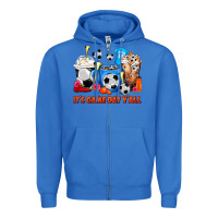 True Royal It's Game Day Y'all Soccer Coffee Cups Zipper Hoodie - FaDigitalArtStudio