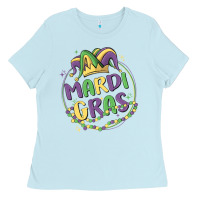 Baby Blue mardi gras Ladies Tee - MaliasSmallBusiness