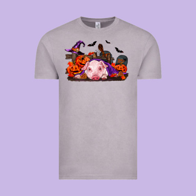 Halloween Baby Pig Vintage Tee Designed By Ranaportraitstore