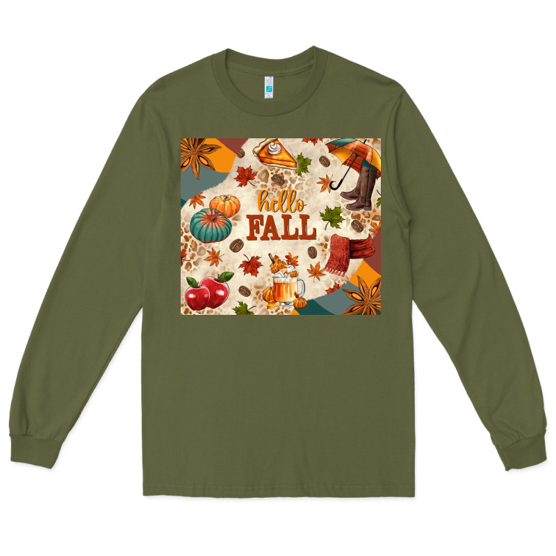 Hello Fall Long Sleeve Tee by texasbilliewilder | Teevron