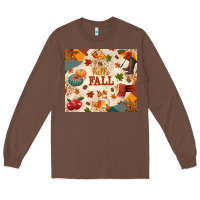 Chestnut Hello Fall Long Sleeve Tee - texasbilliewilder