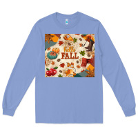 Colony Blue Hello Fall Long Sleeve Tee - texasbilliewilder
