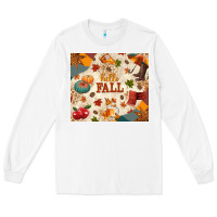 White Hello Fall Long Sleeve Tee - texasbilliewilder