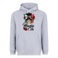 Heather Grey mexican mamacita messy bun Heavyweight Hoodie - BundleAndBundleShop