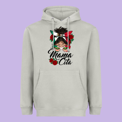Mexican Mamacita Messy Bun Heavyweight Hoodie Designed By Bundleandbundleshop