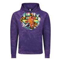 Cloud Purple Western Texas Flag Cow Portrarit Vintage Hoodie - Bettercallsaul