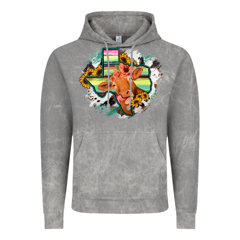 Western Texas Flag Cow Portrarit Vintage Hoodie by Bettercallsaul | Teevron