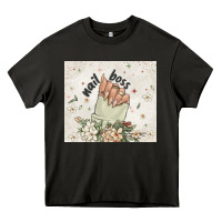 Asphalt nail boss Heavy Core Tee - MaliasSmallBusiness