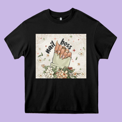 Nail Boss Heavy Core Tee Designed By Maliassmallbusiness
