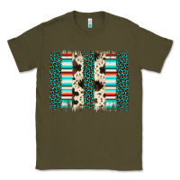 Army Green leopard cowhide brush stroke Classic Tee - Artiststas