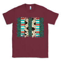 Burgundy leopard cowhide brush stroke Classic Tee - Artiststas