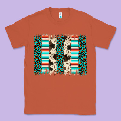 Leopard Cowhide Brush Stroke Classic Tee Designed By Artiststas