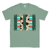 Sage leopard cowhide brush stroke Classic Tee - Artiststas