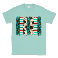 Seafoam leopard cowhide brush stroke Classic Tee - Artiststas