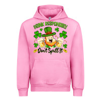 Fuchsia Pink drink responsibly dont spill it Urban Hoodie - Artiststas