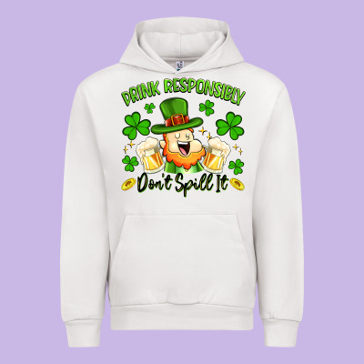 Drink Responsibly Dont Spill It Urban Hoodie Designed By Artiststas