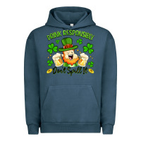 Pigment Midnight Navy drink responsibly dont spill it Urban Hoodie - Artiststas