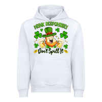White drink responsibly dont spill it Urban Hoodie - Artiststas