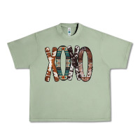 Oil Green Xoxo Leopard Heart Urban Heavy Tee - Bettercallsaul
