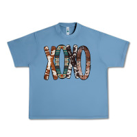 Pebble Blue Xoxo Leopard Heart Urban Heavy Tee - Bettercallsaul