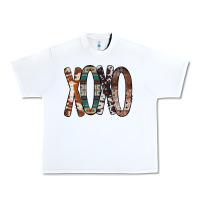 White Xoxo Leopard Heart Urban Heavy Tee - Bettercallsaul